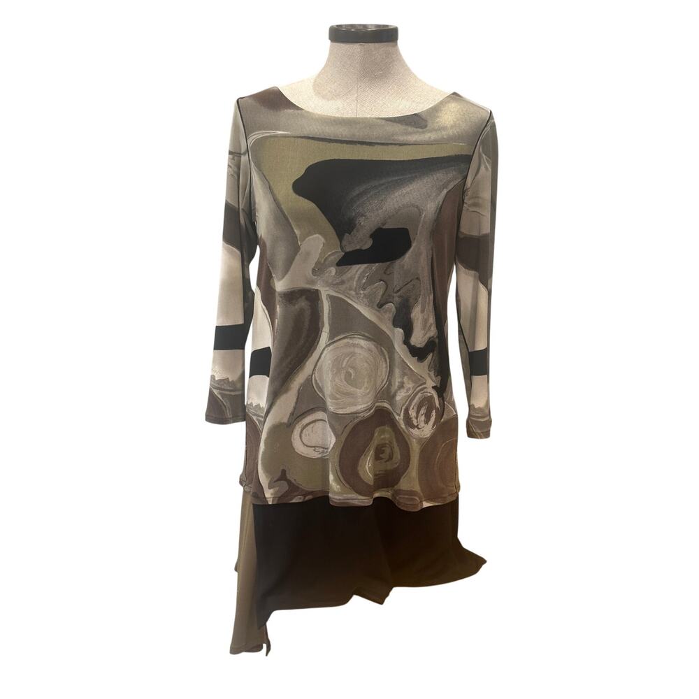 Eva Varro Abstract Print Tunic Top | Size M